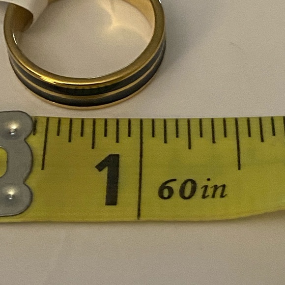 3/25 Stainless Steel Band Ring wedding black - Picture 14 of 16